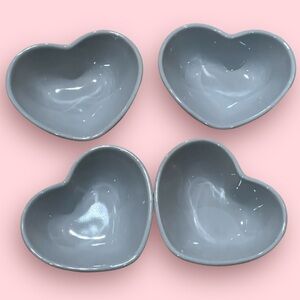 Le Creuset Stoneware Mini Heart Bowls Set of 4 (Vapeur)